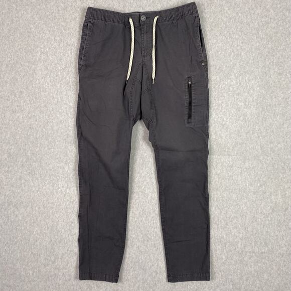Vuori Pants Mens M (Fits 32x30) Charcoal Grey Ripstop Pant - Picture 1 of 11